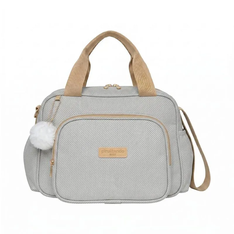 Bolsa De Passeio Pirulitando Baby Nuvem De Algodão Cinza