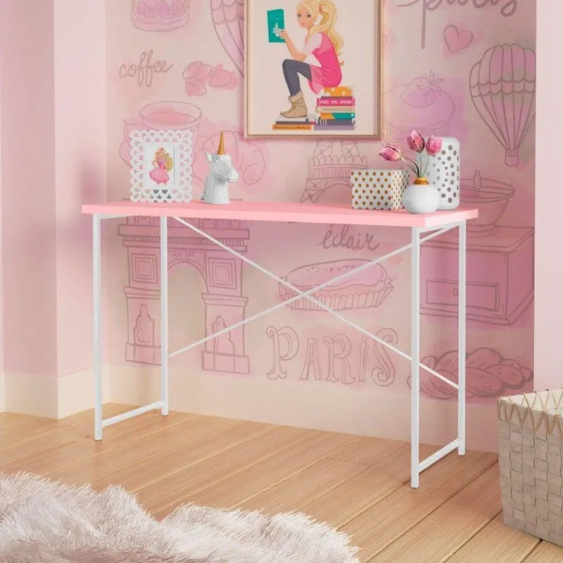 Aparador Industrial Infantil Princesa Aço Carbono Klm Branco-rosa