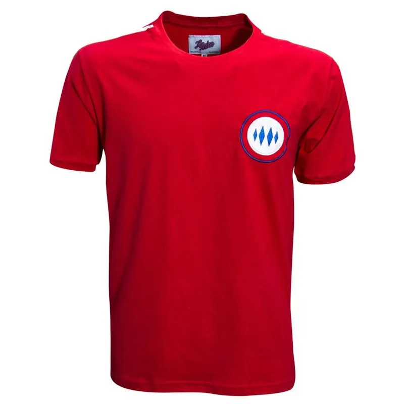 Camisa Liga Retrô Munique 1980 Masculino - Vermelho