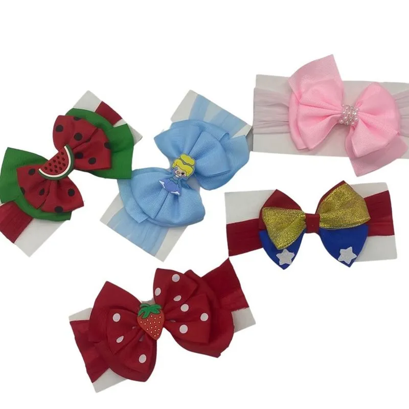 Tiara de Cabelo Para Bebês Com Laço Diversas Cores