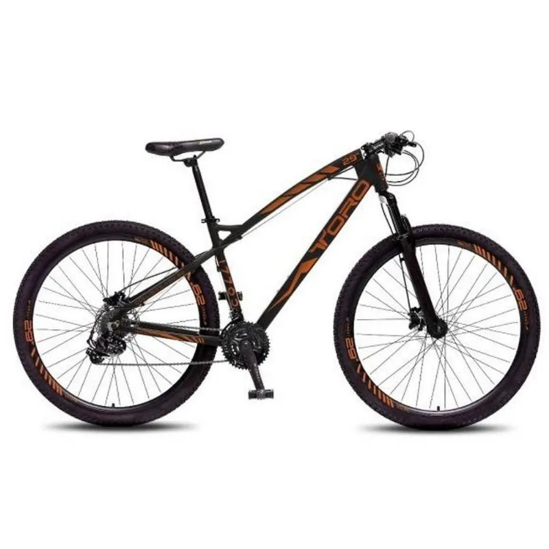 Bicicleta Colli Aro 29 Preto Fosco / Laranja Neon
