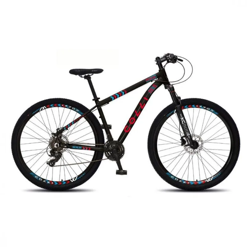 Bicicleta Colli Aro 29 21 Marchas Preto vermelho azul