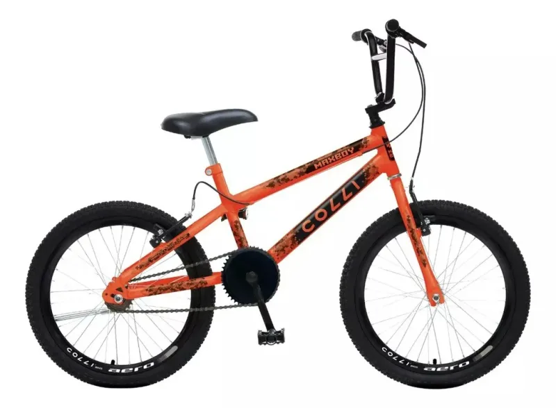 Bicicleta Aro 20 S/M Max Boy Cross Laranja Neon - Colli
