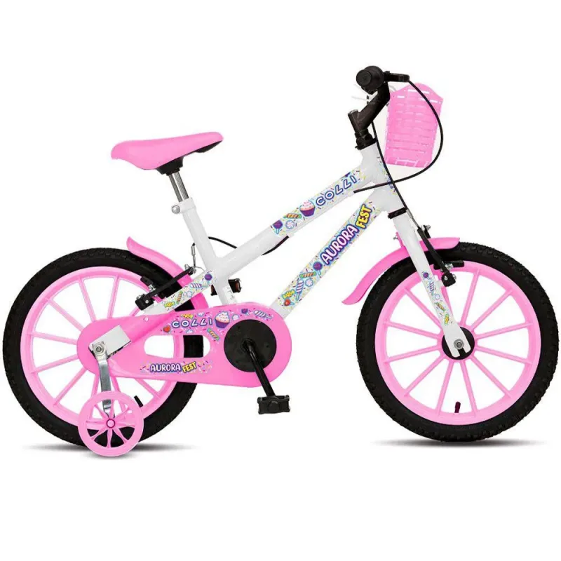 Bicicleta Aro 16 Aurora Fest 20305D S/M Feminino Branca - Colli