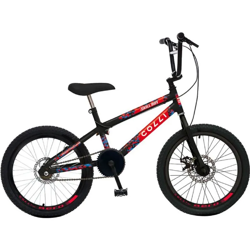 Bicicleta Colli Skill Boy Aro 20 Aco Carbono F Disco Preto Fosco