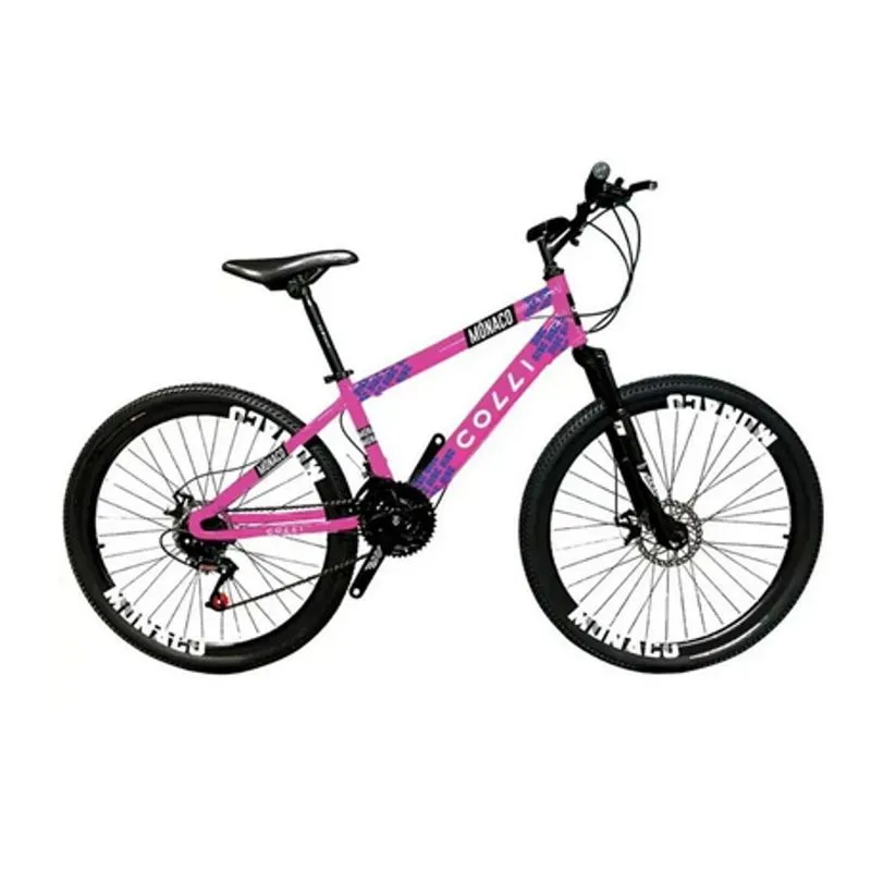 Bicicleta Monaco A.26 Aco Crb F.Disco 21v Rosa Neon - Colli