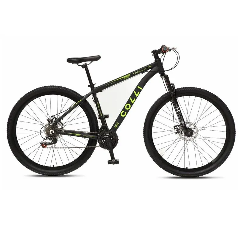 Bicicleta Collina A.29 T17 Aluminio Shimano Preto Fosco Com Amarelo Neon - Colli