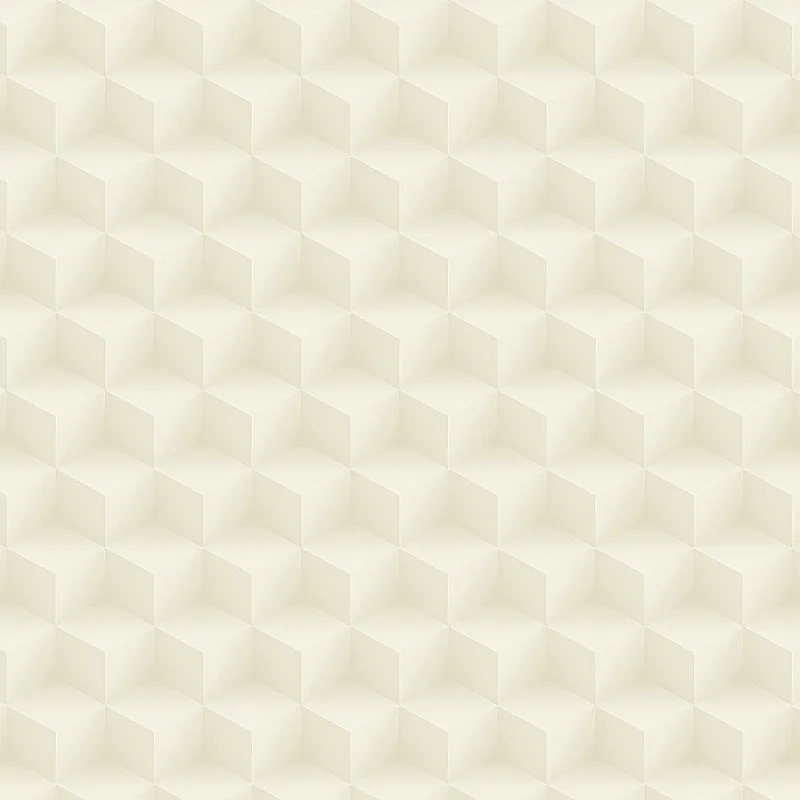 Papel de Parede Geométrico Cubo Mágico Bege ref. 7251