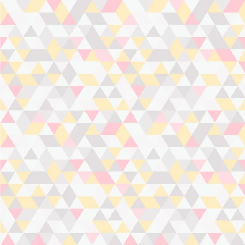 Papel de Parede Geométrico Triângulos Multicolor Rosa ref. 7487