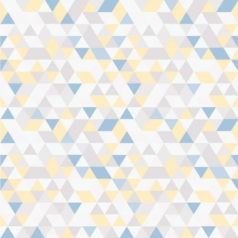 Papel de Parede Geométrico Triângulos Multicolor Azul ref. 7488