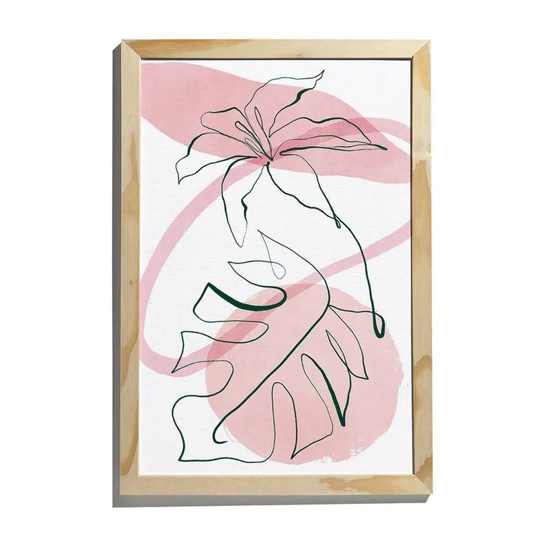 Quadro Artline I Branco E Rosa