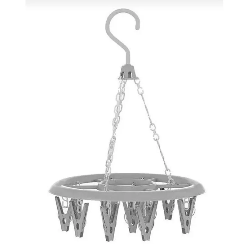 Mini Varal Redondo com 12 Clips Plástico para Roupas Delicadas 27CM Rayco