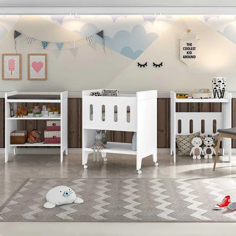 Berço Moisés Para Bebê 3 Em 1 Que Vira Mesinha Planet Baby Junior Branco
