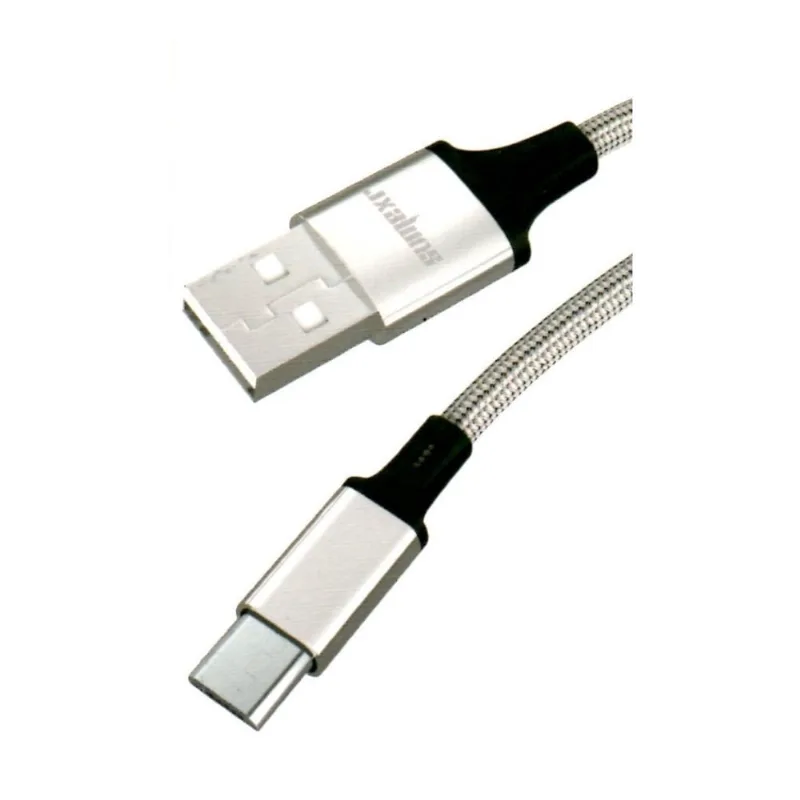 Cabo - prata - Micro Usb Fast Charger Trançado V8 - SX-B24 - sumexr