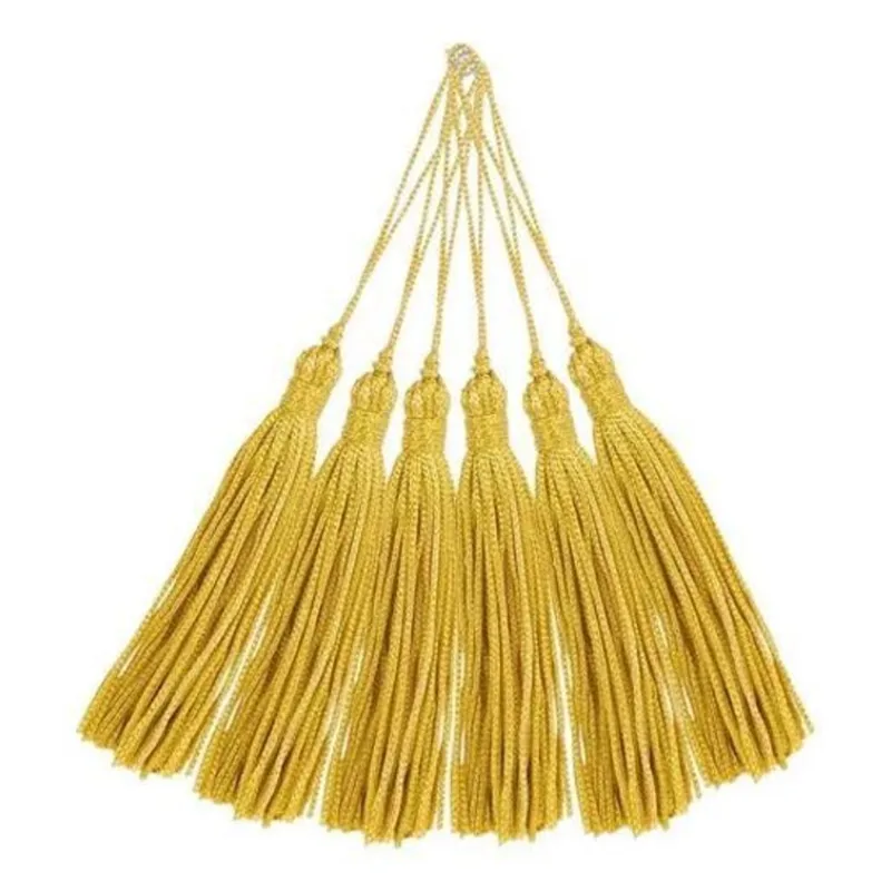 Pingente De Seda Tassel - Franja - Dourado - C/100 - Nybc