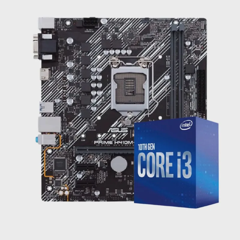 Kit Upgrade Intel Core i3 10105F / Placa Mãe Asus Prime h410m-e