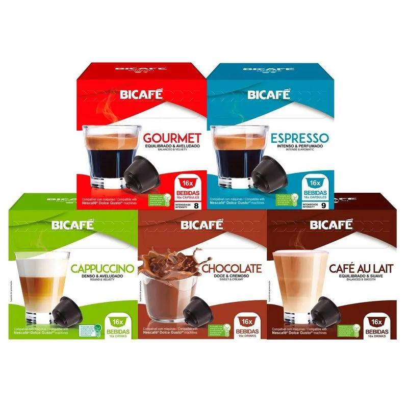 Kit 80 Cápsulas Compatíveis Dolce Gusto Clássico Bicafé