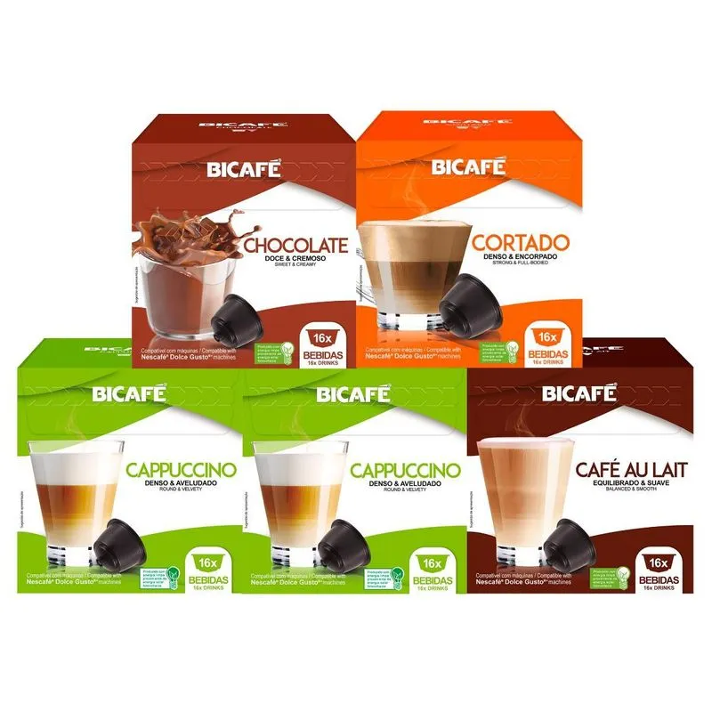 Cápsulas Compatíveis Dolce Gusto Kit Bebida Bicafé - Com 80