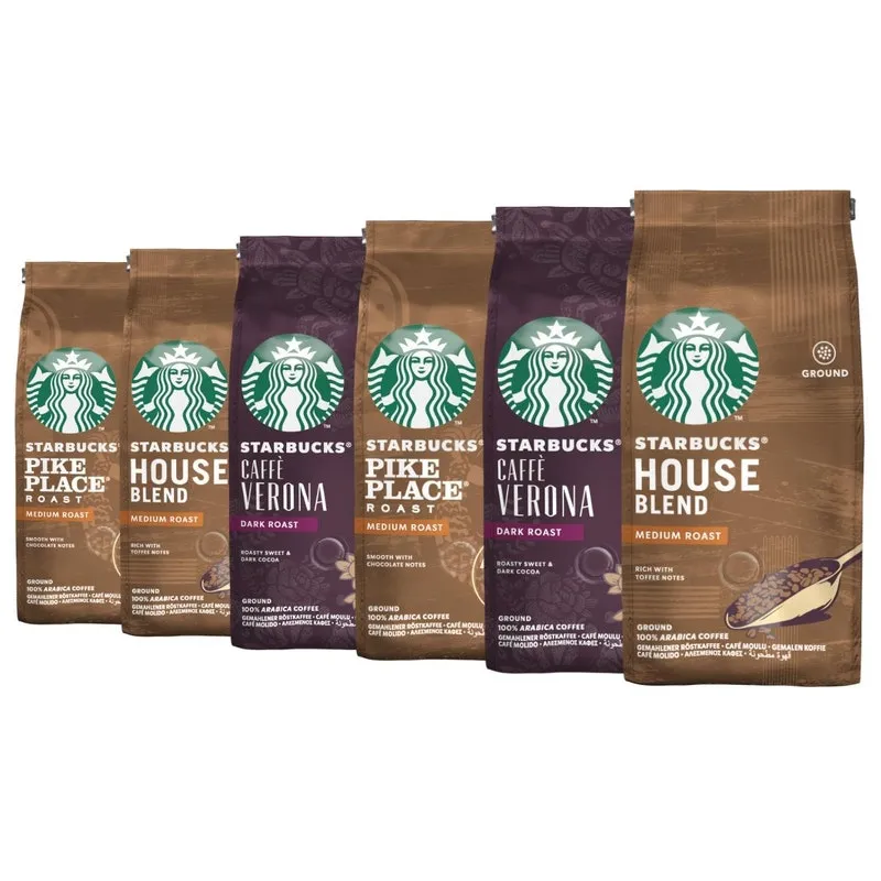 Café Em Pó Starbucks, 100% Arábica, 6 Pacotes, 1.500g