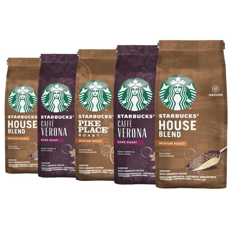 Café Em Pó Starbucks, 100% Arábica, 5 Pacotes, 1.250g