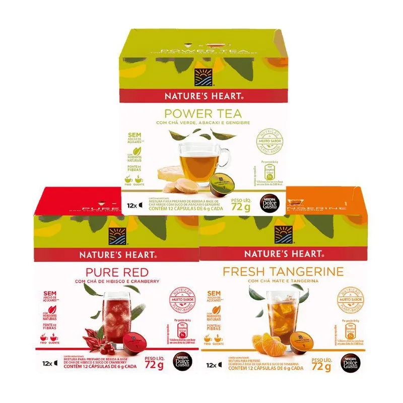 Kit 36 Cápsulas, Chá Natures Heart, Dolce Gusto