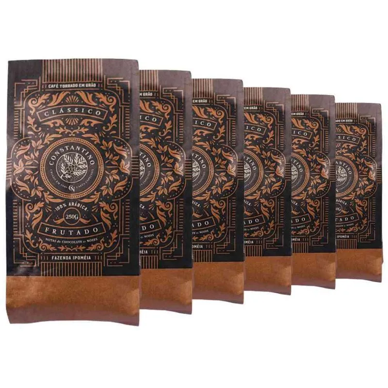 Kit 6 Café Em Grão 250g, Constantino
