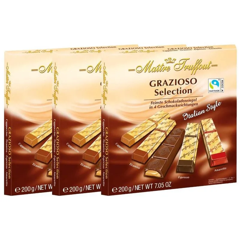 Kit 3 Chocolate Austríaco Grazioso Maître Truffout