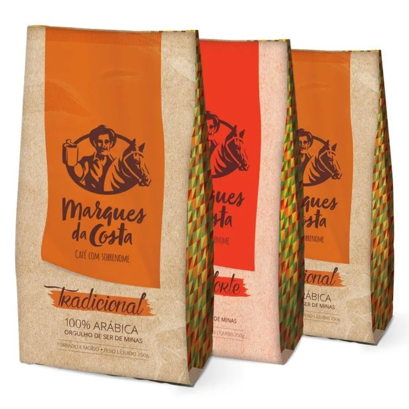 Kit 3 Café Moído Marques Da Costa - Pacotes De 250g