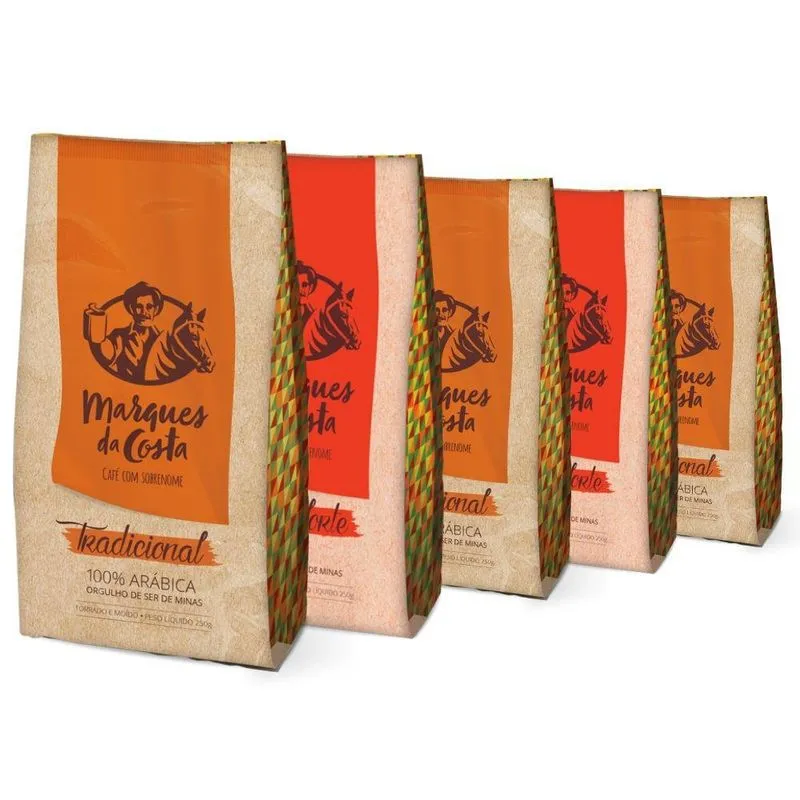 Kit 5 Café Moído Marques Da Costa 250g
