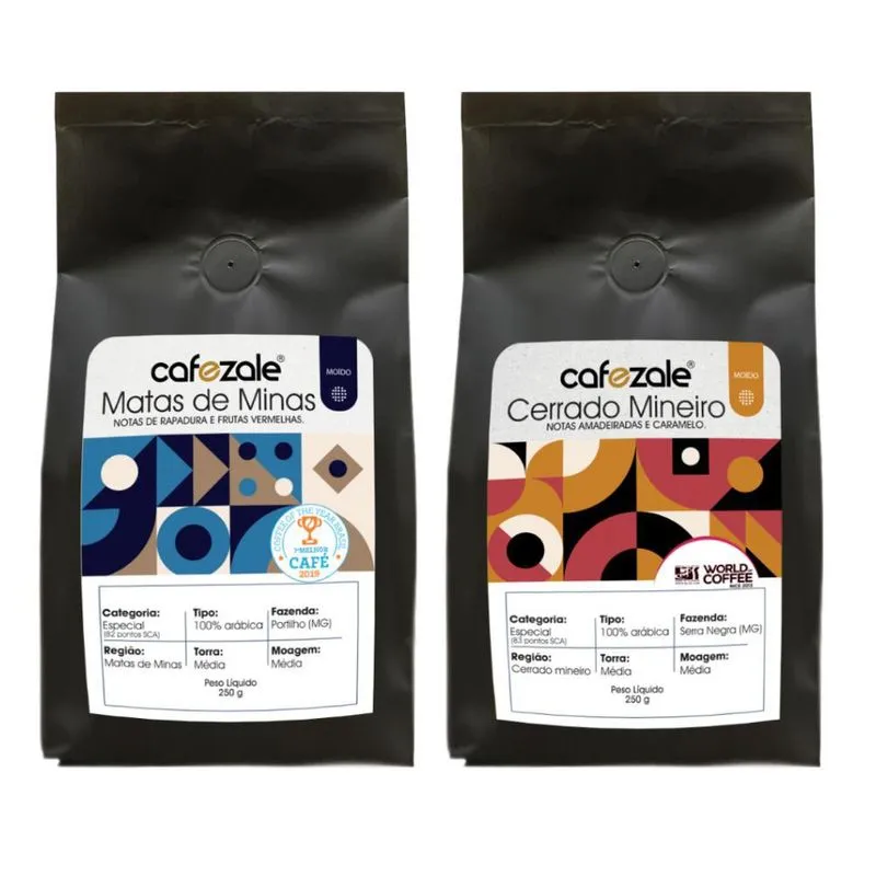 Café Moído, Premiado, Cafezale, 2 Pacotes De 250g