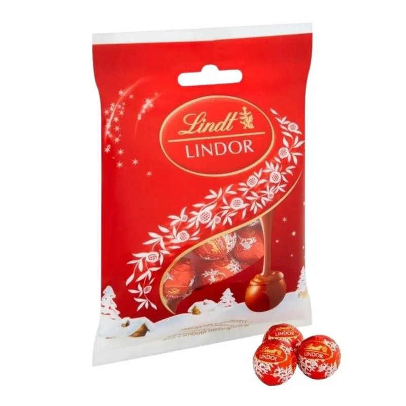Chocolate Ao Leite Lindt Lindor Mini, 1 Pacote De 80g