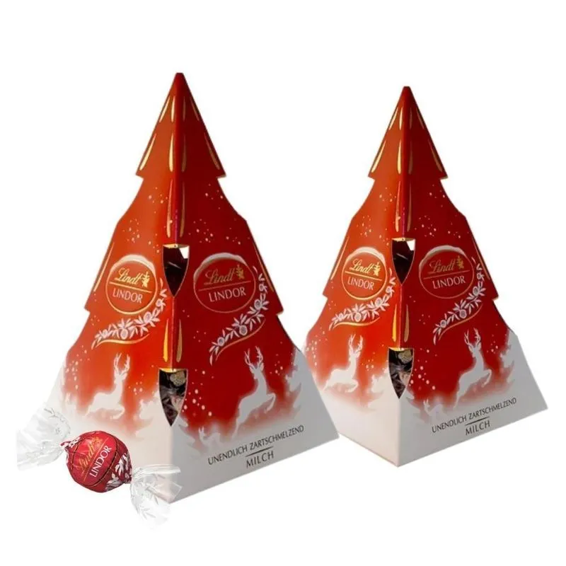 Chocolate Árvore De Natal Lindt Lindor, 2 Caixas 112g