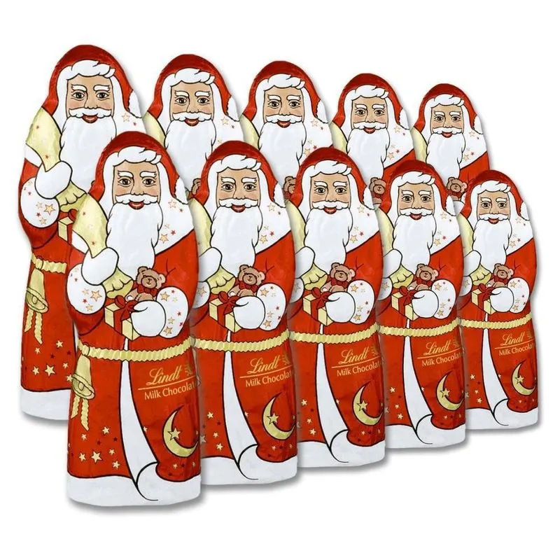 Chocolate Suíço Papai Noel Lindt, 10 De 40g
