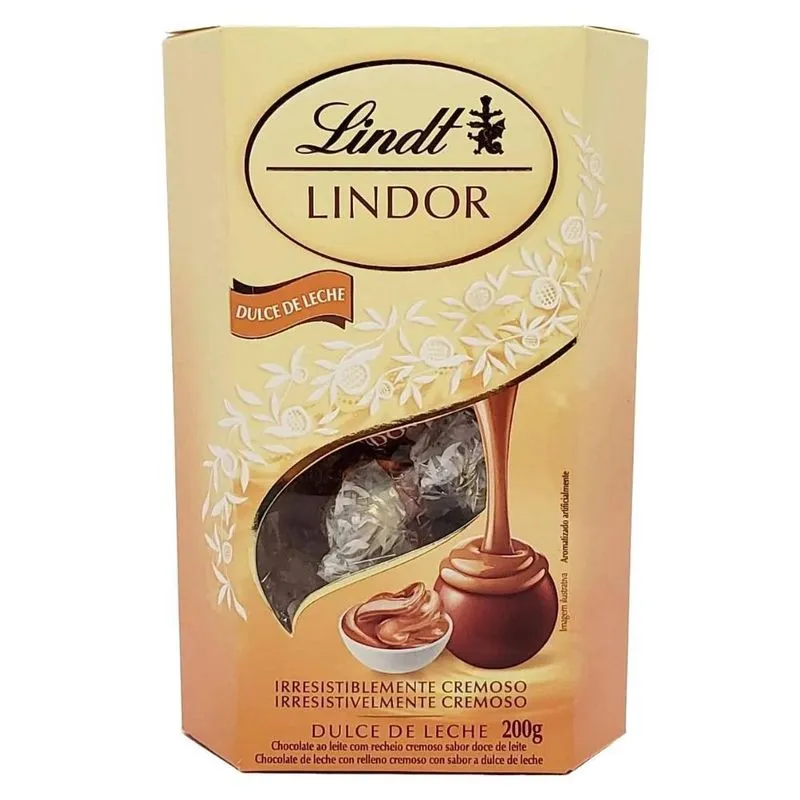 Chocolate Lindor, Doce De Leite, Lindt, Caixa De 200g