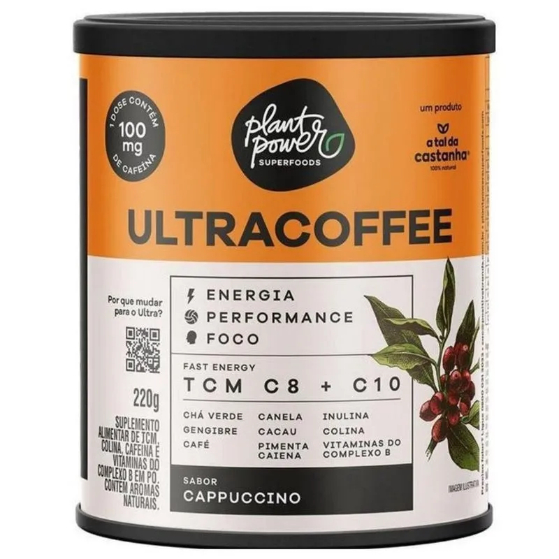 Café Ultracoffee Termogênico, Cappuccino, Lata De 220g