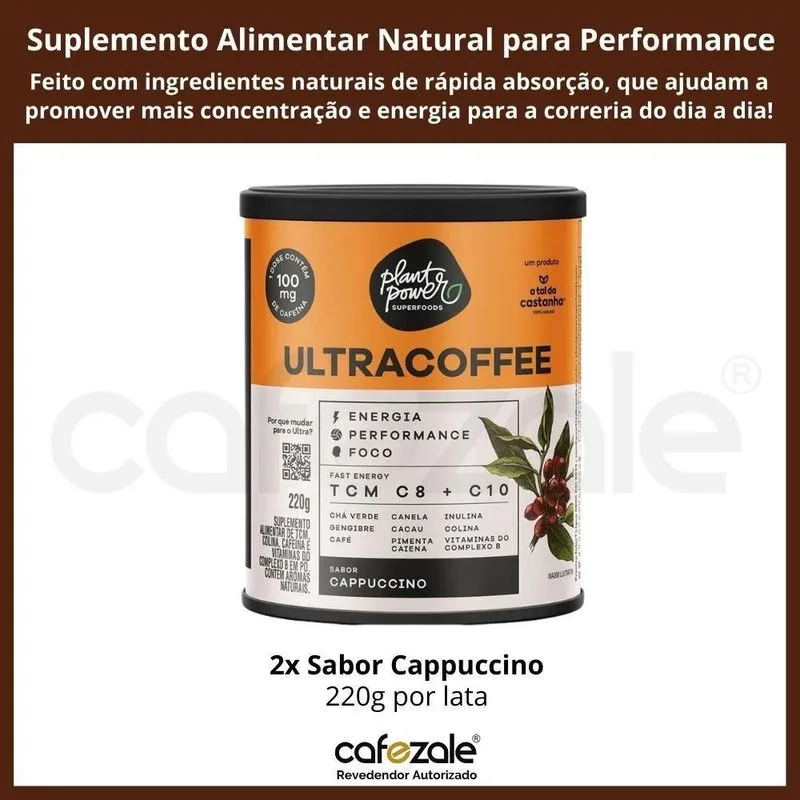 Café Ultracoffee Termogênico, Solúvel, 2 Latas De 220g