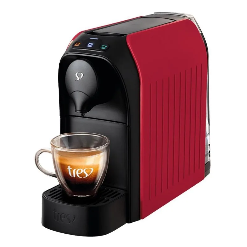 Cápsulas Tres 3 Corações, Cafeteira Passione, Vermelha, 110v
