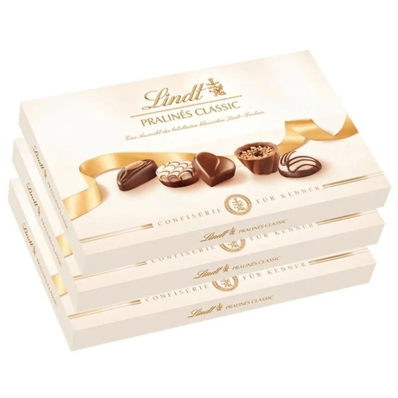 Chocolate Pralinés, Lindt, 3 Caixas De Bombom De 125g