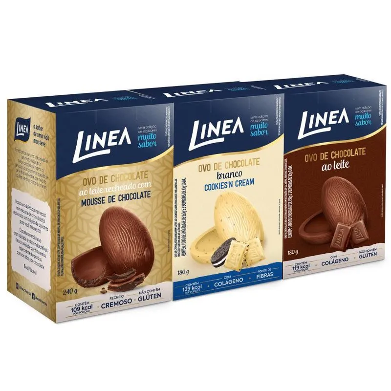 Chocolate Sem Açúcar 3 Ovos De Páscoa Linea