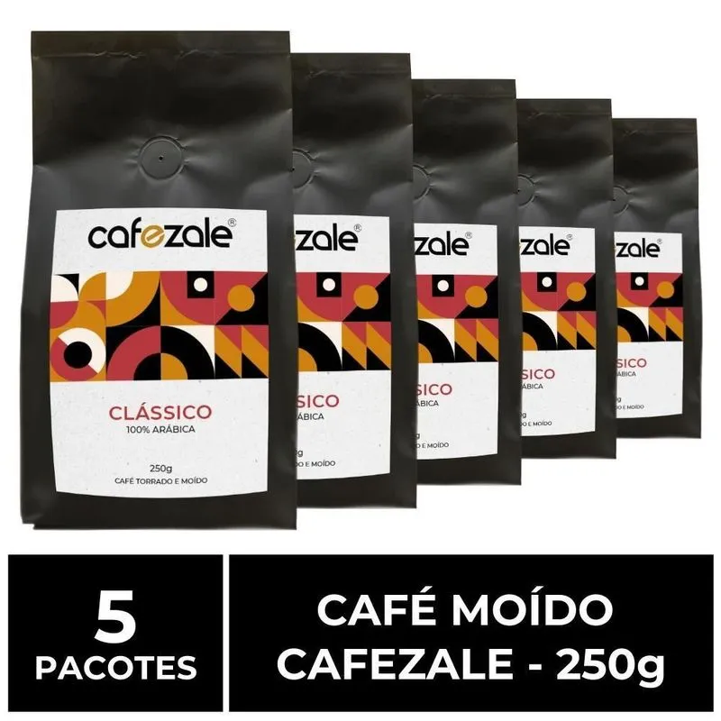 Café Cafezale, Moído, 5 Pacotes De 250g