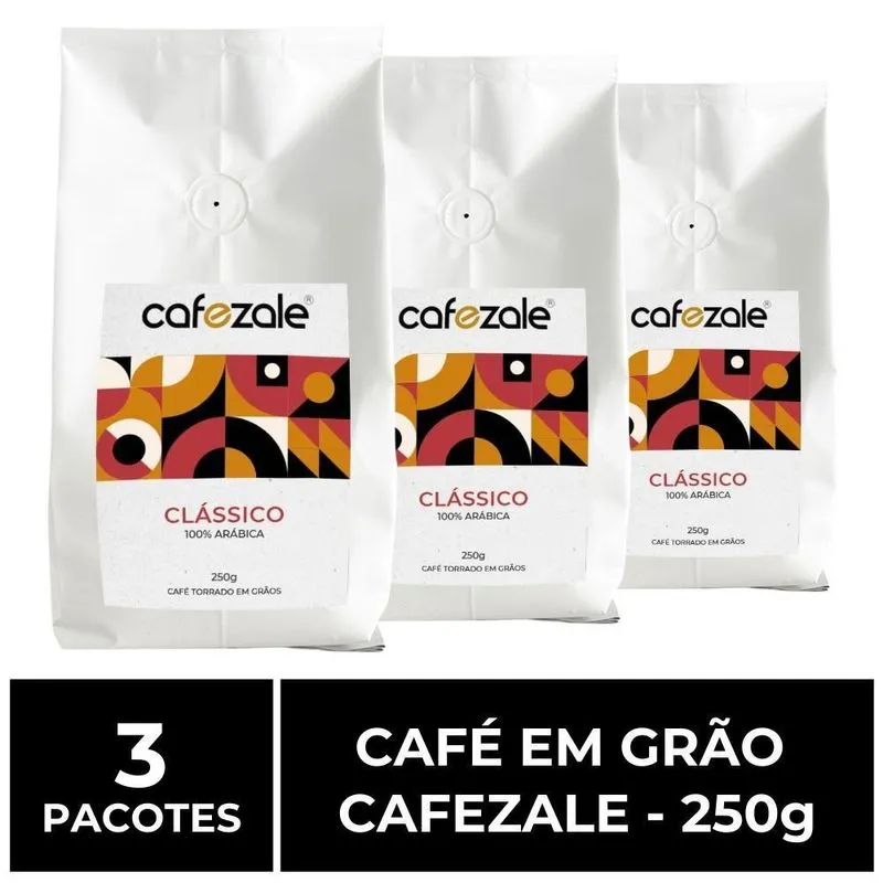 Café Cafezale, Em Grão, 3 Pacotes De 250g