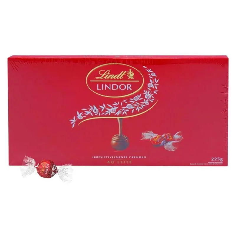 Caixa De Bombom, Chocolate Suíço Lindt Lindor, 225g