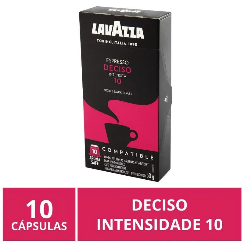 Cápsulas Para Nespresso, Lavazza, Café Italiano Deciso
