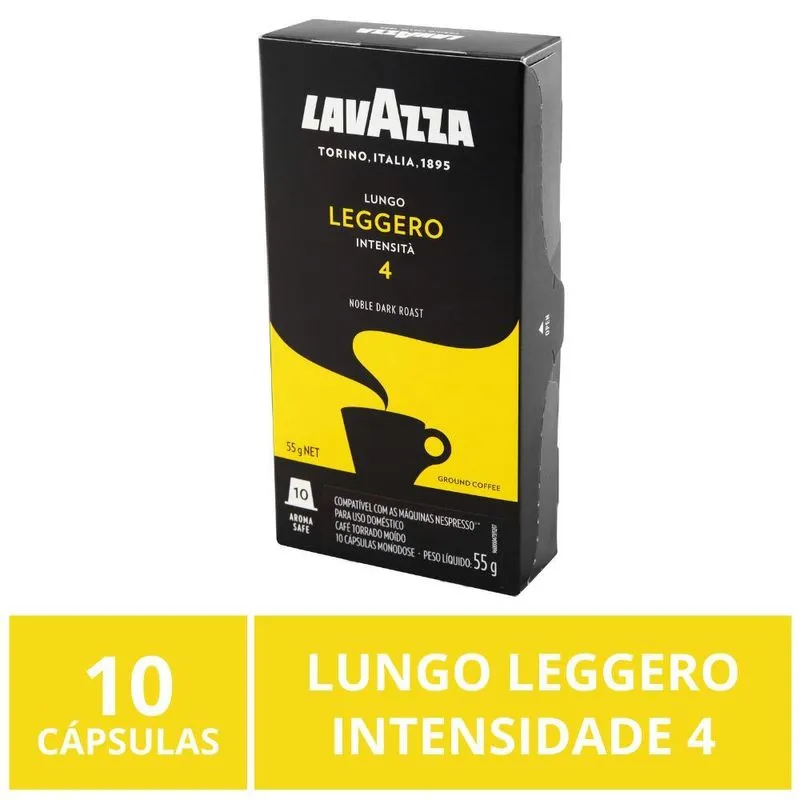 Cápsulas Para Nespresso, Lavazza, Café Lungo Leggero