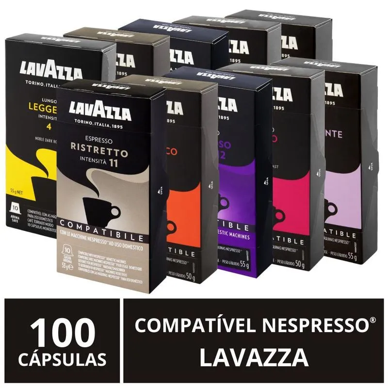 100 Cápsulas Para Nespresso, Lavazza, Café Italiano