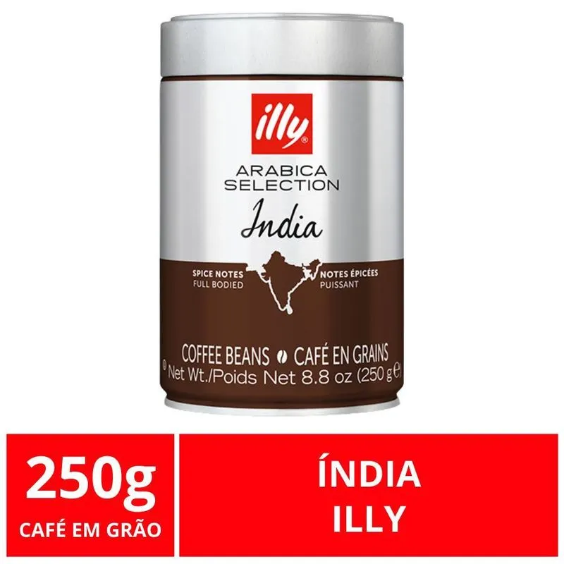 Café Em Grão, India, Illy Selection, Lata 250g