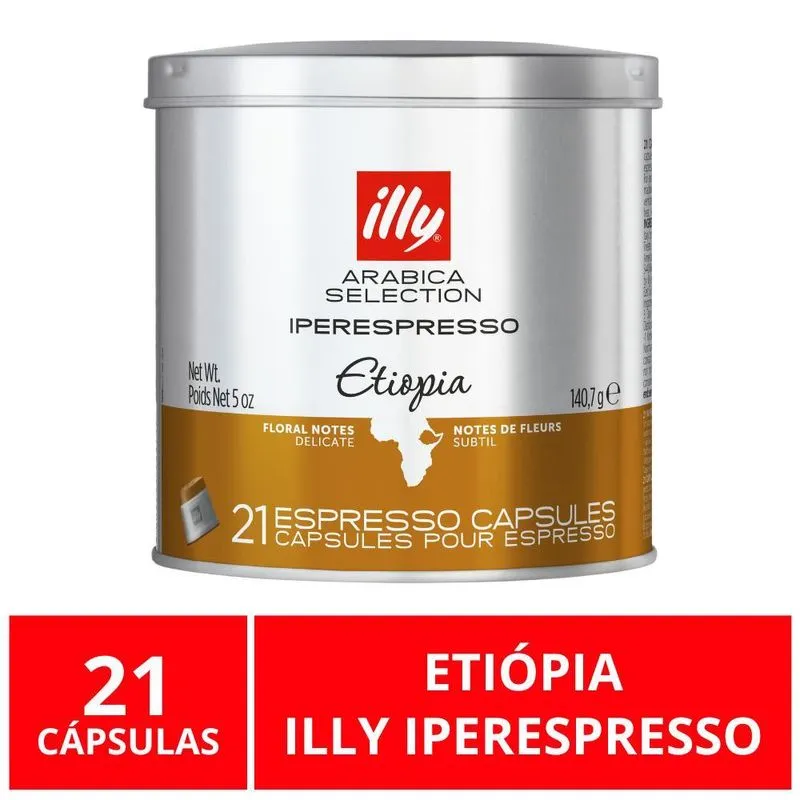 21 Cápsulas, Café Selection Illy Iperespresso, Etiópia