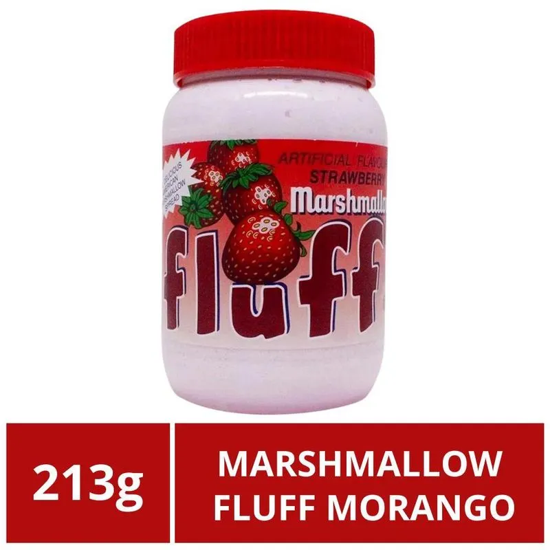Marshmallow Fluff Americano , Morango, Pote 213g