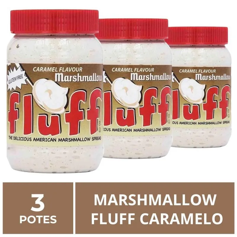 Marshmallow Americano Fluff, 3 Potes De 213g, Caramelo
