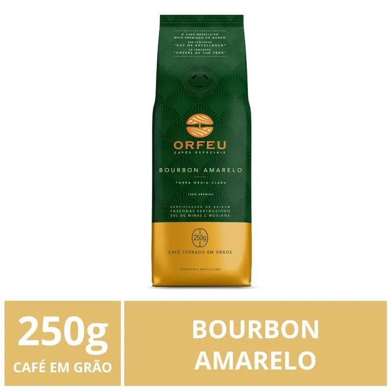 Café Em Grão, 250g, Orfeu, Bourbon Amarelo